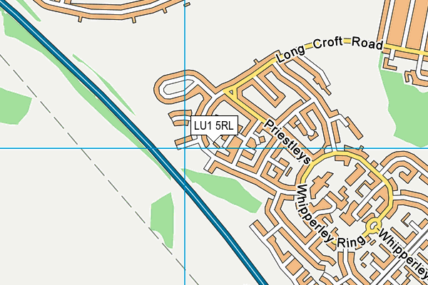LU1 5RL map - OS VectorMap District (Ordnance Survey)