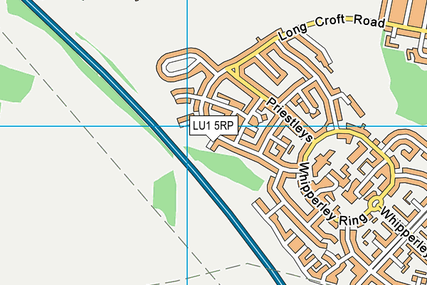 LU1 5RP map - OS VectorMap District (Ordnance Survey)