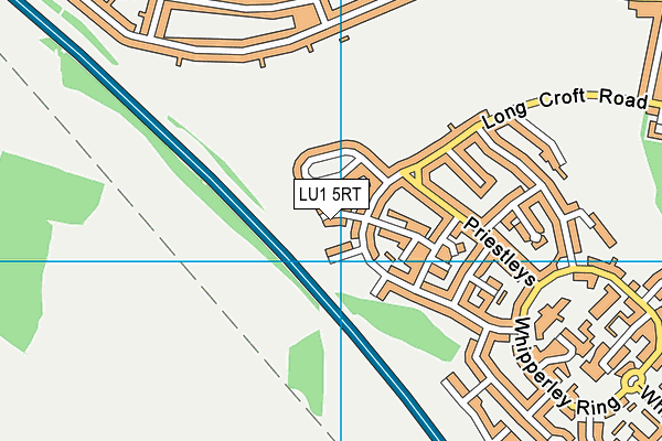 LU1 5RT map - OS VectorMap District (Ordnance Survey)