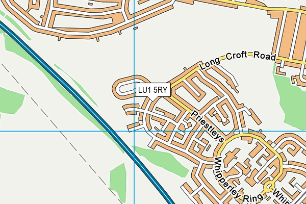 LU1 5RY map - OS VectorMap District (Ordnance Survey)
