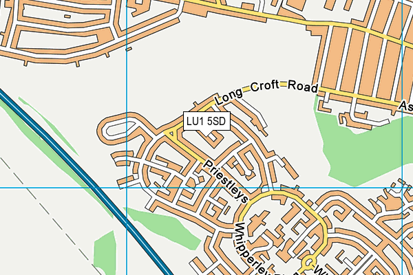 LU1 5SD map - OS VectorMap District (Ordnance Survey)