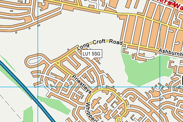 LU1 5SG map - OS VectorMap District (Ordnance Survey)