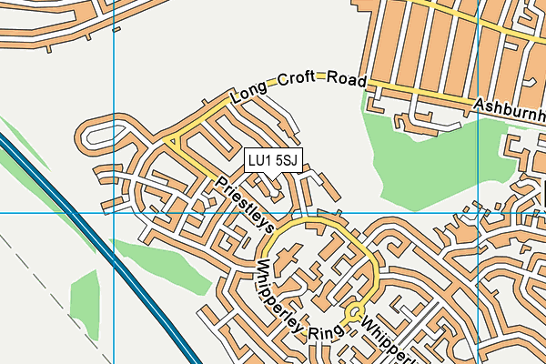 LU1 5SJ map - OS VectorMap District (Ordnance Survey)