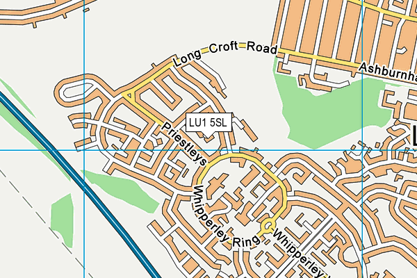 LU1 5SL map - OS VectorMap District (Ordnance Survey)