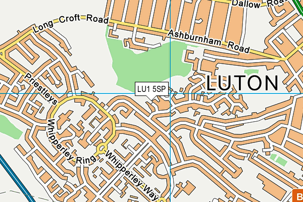 LU1 5SP map - OS VectorMap District (Ordnance Survey)