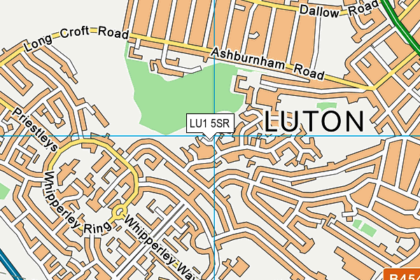 LU1 5SR map - OS VectorMap District (Ordnance Survey)