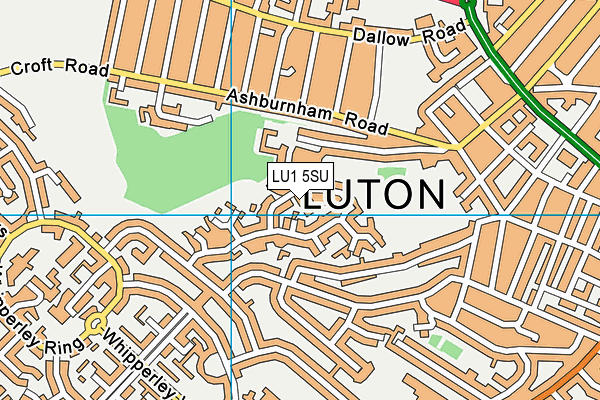 LU1 5SU map - OS VectorMap District (Ordnance Survey)
