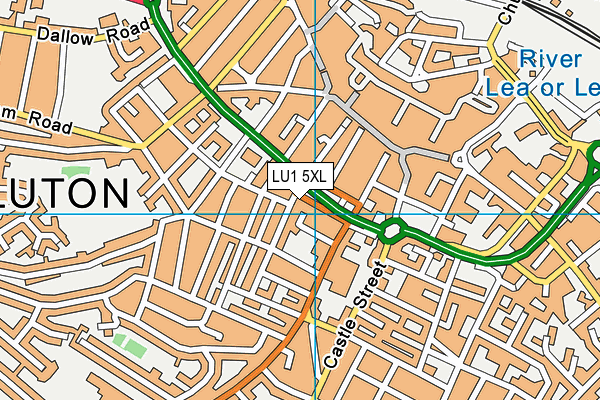 LU1 5XL map - OS VectorMap District (Ordnance Survey)