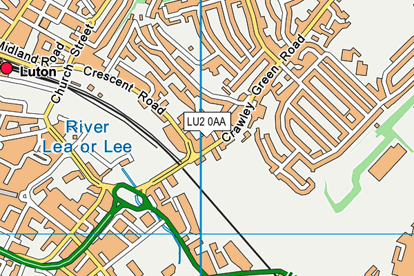 LU2 0AA map - OS VectorMap District (Ordnance Survey)