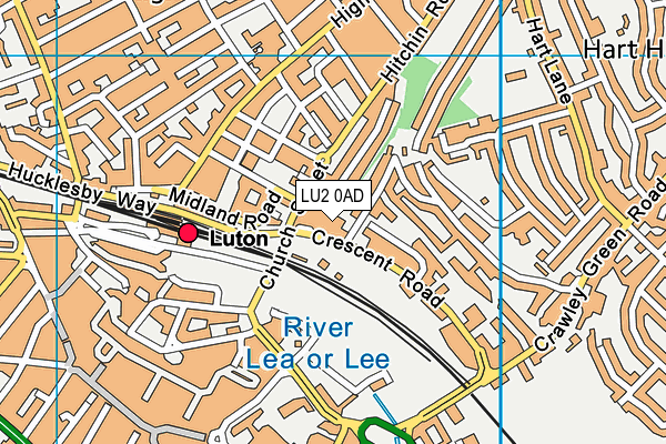 LU2 0AD map - OS VectorMap District (Ordnance Survey)