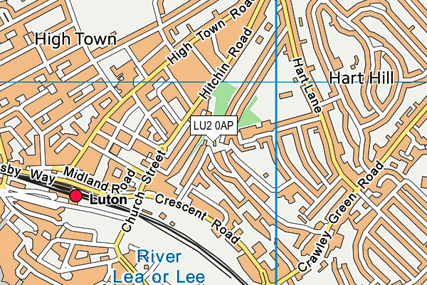 LU2 0AP map - OS VectorMap District (Ordnance Survey)