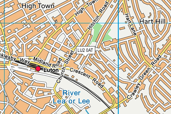 LU2 0AT map - OS VectorMap District (Ordnance Survey)