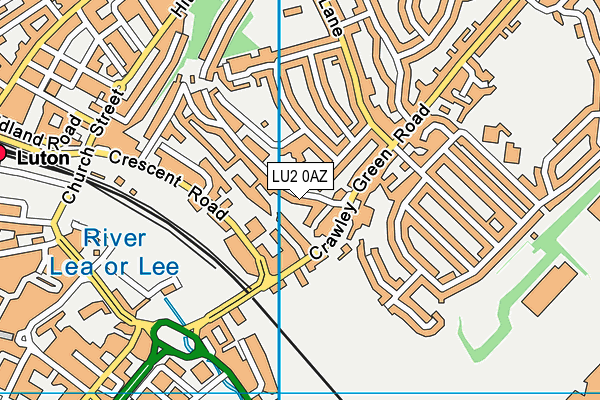 LU2 0AZ map - OS VectorMap District (Ordnance Survey)