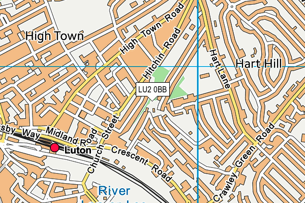 LU2 0BB map - OS VectorMap District (Ordnance Survey)