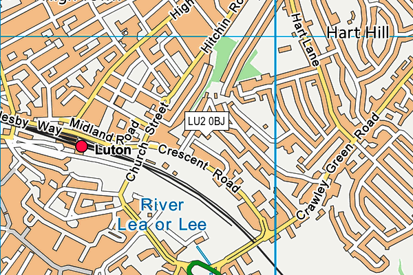 LU2 0BJ map - OS VectorMap District (Ordnance Survey)