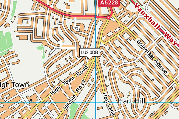 LU2 0DB map - OS VectorMap District (Ordnance Survey)