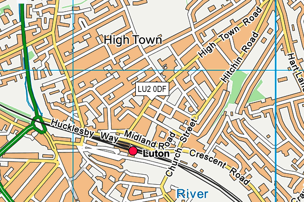 LU2 0DF map - OS VectorMap District (Ordnance Survey)