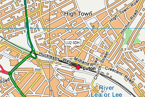 LU2 0DH map - OS VectorMap District (Ordnance Survey)