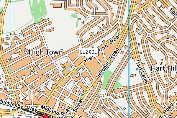 LU2 0DL map - OS VectorMap District (Ordnance Survey)