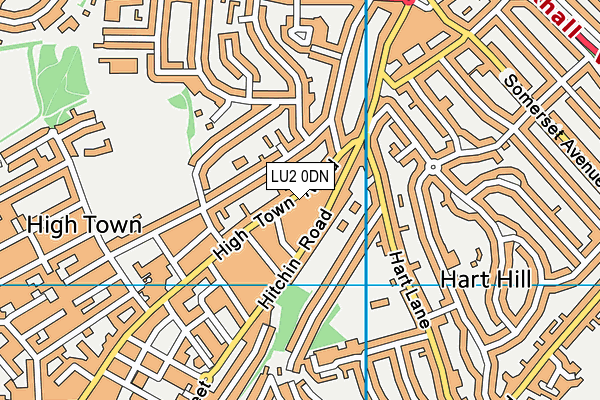 LU2 0DN map - OS VectorMap District (Ordnance Survey)
