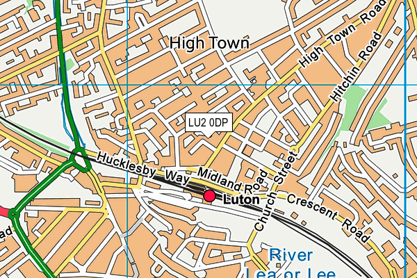 LU2 0DP map - OS VectorMap District (Ordnance Survey)