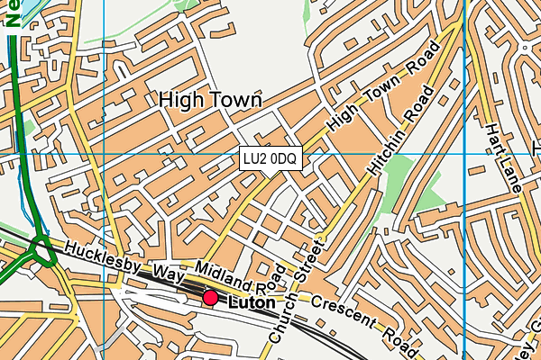 LU2 0DQ map - OS VectorMap District (Ordnance Survey)