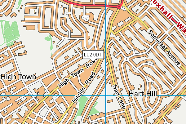 LU2 0DT map - OS VectorMap District (Ordnance Survey)