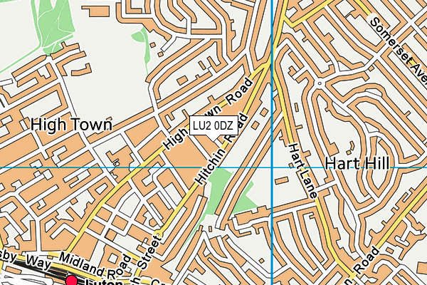 LU2 0DZ map - OS VectorMap District (Ordnance Survey)