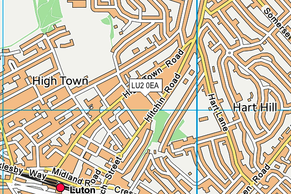 LU2 0EA map - OS VectorMap District (Ordnance Survey)