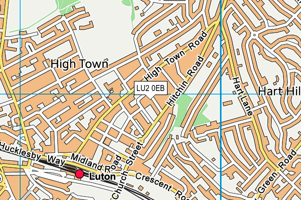 LU2 0EB map - OS VectorMap District (Ordnance Survey)