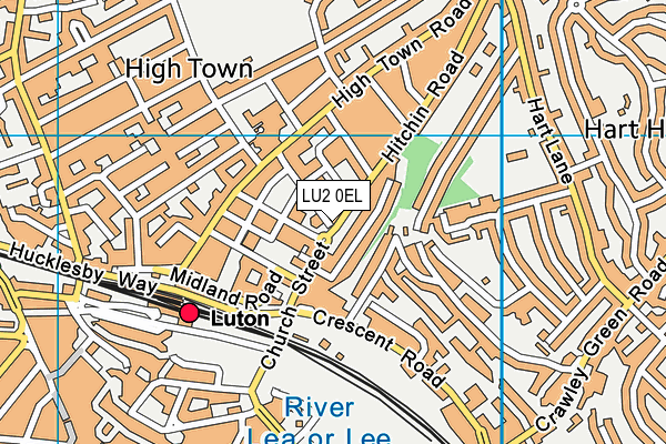 LU2 0EL map - OS VectorMap District (Ordnance Survey)
