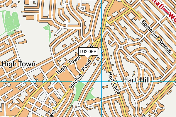 LU2 0EP map - OS VectorMap District (Ordnance Survey)