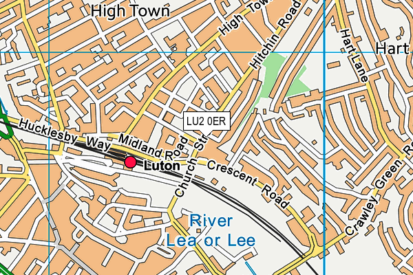 LU2 0ER map - OS VectorMap District (Ordnance Survey)