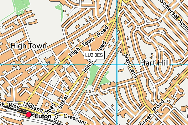 LU2 0ES map - OS VectorMap District (Ordnance Survey)