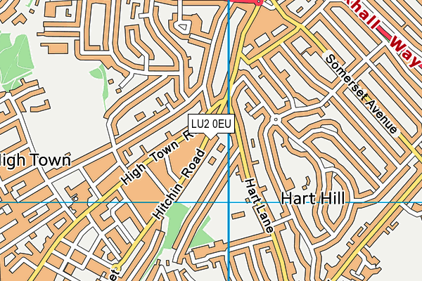 LU2 0EU map - OS VectorMap District (Ordnance Survey)