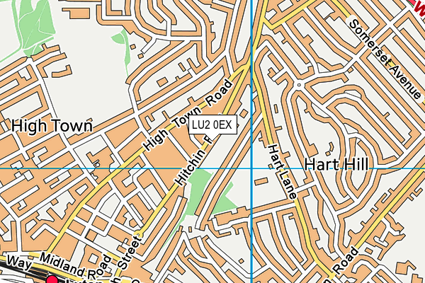 LU2 0EX map - OS VectorMap District (Ordnance Survey)