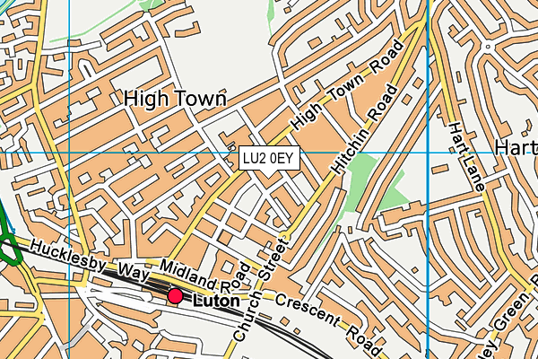 LU2 0EY map - OS VectorMap District (Ordnance Survey)
