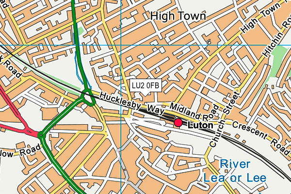 LU2 0FB map - OS VectorMap District (Ordnance Survey)