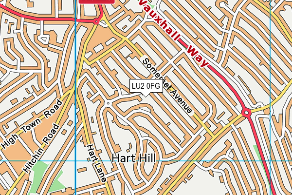 LU2 0FG map - OS VectorMap District (Ordnance Survey)