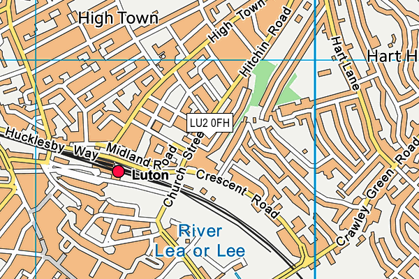 LU2 0FH map - OS VectorMap District (Ordnance Survey)