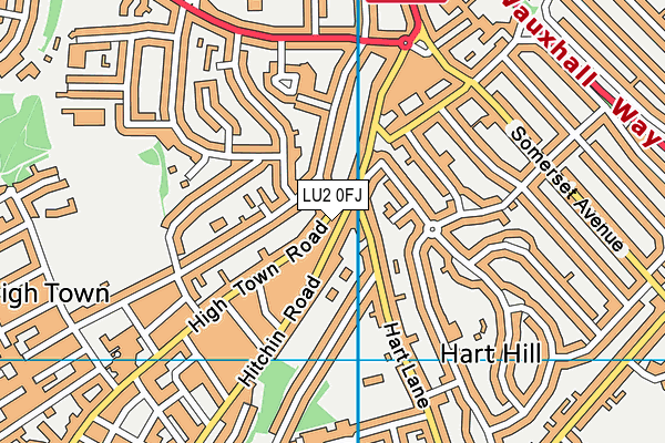 LU2 0FJ map - OS VectorMap District (Ordnance Survey)