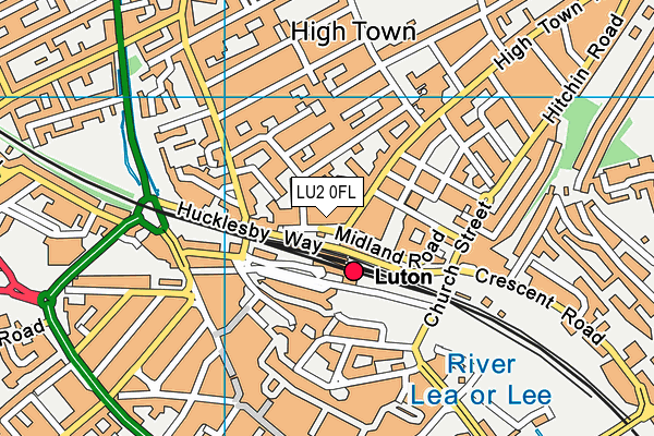 LU2 0FL map - OS VectorMap District (Ordnance Survey)