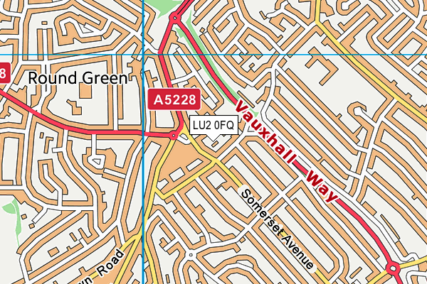 LU2 0FQ map - OS VectorMap District (Ordnance Survey)