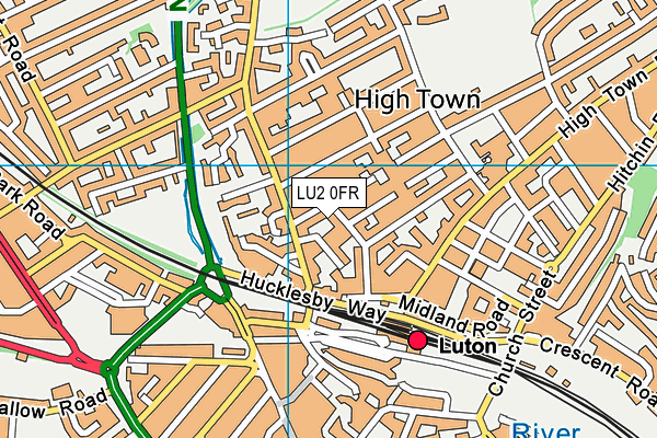 LU2 0FR map - OS VectorMap District (Ordnance Survey)