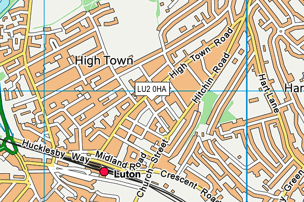 LU2 0HA map - OS VectorMap District (Ordnance Survey)