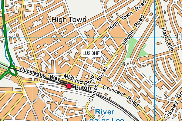 LU2 0HF map - OS VectorMap District (Ordnance Survey)