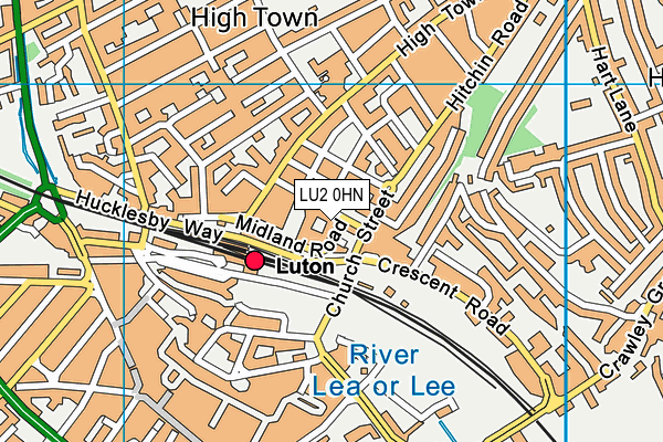 LU2 0HN map - OS VectorMap District (Ordnance Survey)