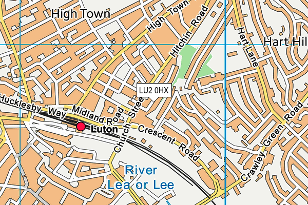 LU2 0HX map - OS VectorMap District (Ordnance Survey)