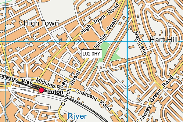 LU2 0HY map - OS VectorMap District (Ordnance Survey)