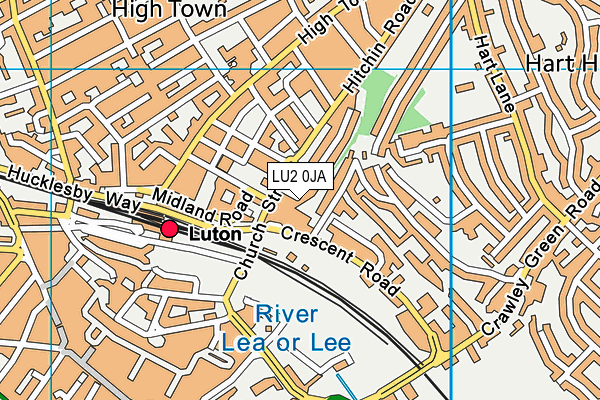 LU2 0JA map - OS VectorMap District (Ordnance Survey)